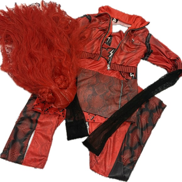 Disney Descendants Rise of Red Costume - Includes Wig ❤️ - Picture 1 of 9